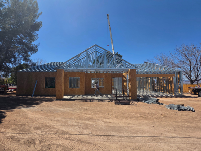 Steel framing onsite