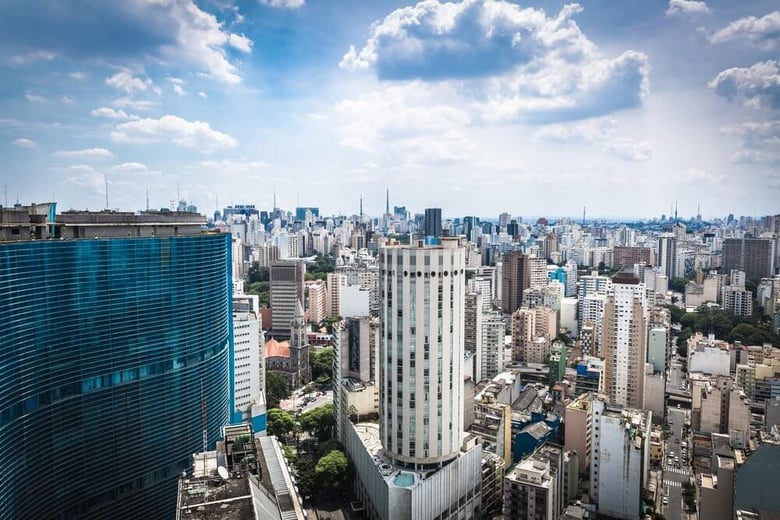 The Sao Paulo city in South America, Brazil