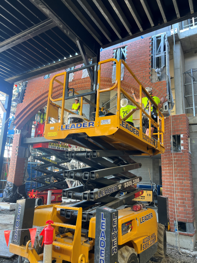 Mcanab project LGS and brick façade onsite