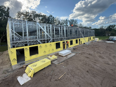 Steel framing onsite