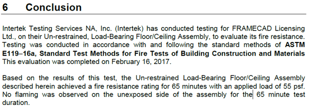 Intertek conclusion